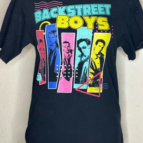 BACKSTREET BOYS OLD SKOOL TEE SHIRT HALLOWEEN READY -1 HIT SIDE MULTICOLORED SML - Picture 2 of 6
